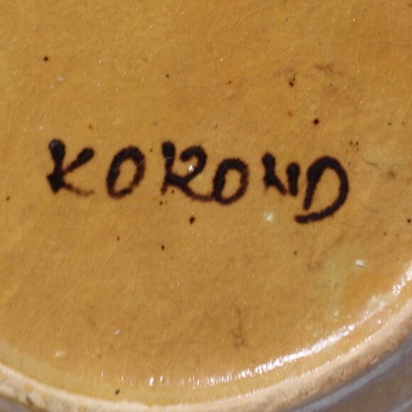 Antique Signed Korond Floral Pottery Bowl from Romania - Picture 6 of 8
